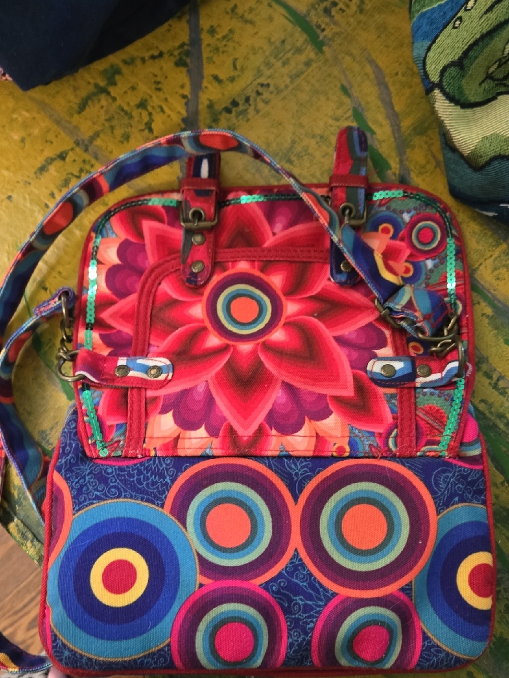 Desigual Pink Floral Crossbody Bag - Picture 3 of 3